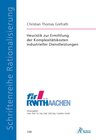 Buchcover Heuristik zur Ermittlung der Komplexitätskosten industrieller Dienstleistungen