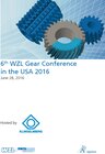 Buchcover 6th WZL Gear Conference in the USA 2016