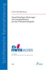 Buchcover Quantifizierbare Wirkungen von Energieeffizienz auf die Produktionslogistik