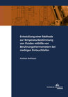 Buchcover Entwicklung einer Methode zur Temperaturbestimmung von Fluiden mithilfe von Berührungsthermometern bei niedrigen Eintauc