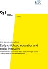 Buchcover Early childhood education and social inequality