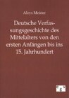 Buchcover Deutsche Verfassungsgeschichte von den Anfängen bis ins 15. Jahrhundert