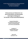 Buchcover Untersuchung zum Vorkommen von durch Arthropoden und Gastropoden übertragenen Pathogenen bei Hunden im Raum Berlin/Brand