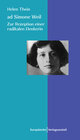 Buchcover ad Simone Weil