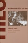 Buchcover Emanuel Lasker - Schach, Philosophie, Wissenschaft