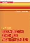 Buchcover berzeugende Reden und Vorträge halten