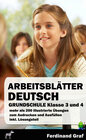 Buchcover Arbeitsblätter Deutsch Grundschule Klasse 3 und 4
