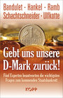 Buchcover Gebt uns unsere D-Mark zurück