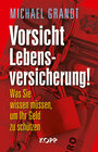 Buchcover Vorsicht Lebensversicherung!