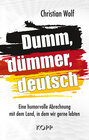 Buchcover Dumm, dümmer, deutsch