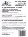 Buchcover Sparpaket STEUERGESETZE, RICHTLINIEN, und STEUERERLASSE: 600 DürckheimRegister® MIT Stichworten