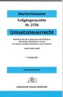 Buchcover UMSATZSTEUERRECHT Dürckheim-Markierhinweise/Fußgängerpunkte für das Steuerberaterexamen 2021
