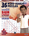 Buchcover 36 Word Search Puzzles With The American Sign Language Alphabet – Verbs