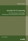 Buchcover Anreize für E-Learning
