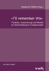 Buchcover »I’ll remember this«