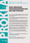 Buchcover Sozial-ökologische Transformationskonflikte und linke Strategien