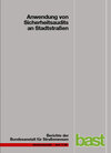 Buchcover Anwendung von Sicherheitsaudits an Stadtstrassen