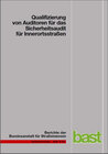 Buchcover Qualifizierung von Auditoren für das Sicherheitsaudit für Innerortsstrassen