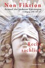 Buchcover Non Fiktion. Arsenal der anderen Gattungen