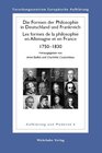 Buchcover Die Formen der Philosophie in Deutschland und Frankreich, 1750–1830