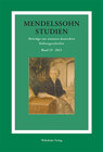 Buchcover Mendelssohn-Studien 19