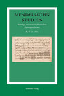 Buchcover Mendelssohn-Studien 22