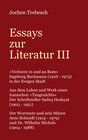 Buchcover Essays zur Literatur III