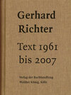 Buchcover Gerhard Richter. Text 1961 bis 2007