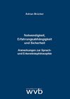 Buchcover Notwendigkeit, Erfahrungsabhängigkeit und Sicherheit