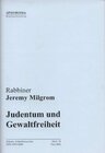 Buchcover Judentum und Gewaltfreiheit