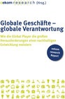 Buchcover Globale Geschäfte – globale Verantwortung