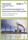 Buchcover Unternehmensstrategien zur Anpassung an den Klimawandel
