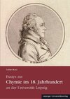 Buchcover Essays zur Chymie im 18. Jahrhundert an der Universität Leipzig