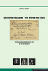 Buchcover Die Bürde des Amtes – die Würde des Titels