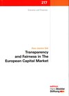 Buchcover Transparency and Fairness in The European Capital Market