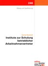 Buchcover Institute zur Schulung betrieblicher Arbeitnehmervertreter