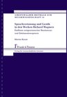 Buchcover Sprachvertonung und Gestik in den Werken Richard Wagners
