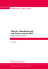 Buchcover Sprache, Sprachgebrauch und Diskurse in der DDR