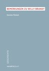 Buchcover Bemerkungen zu Willy Brandt