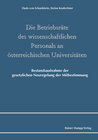 Buchcover Die Betriebsräte des wissenschaftlichen Personals an österreichischen Universitäten