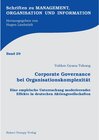 Buchcover Corporate Governance bei Organisationskomplexität