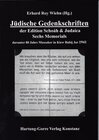 Buchcover Jüdische Gedenkschriften der Edition Schoáh & Judaica