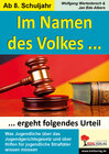 Buchcover Im Namen des Volkes ... ergeht folgendes Urteil