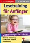 Buchcover Lesetraining für Anfänger