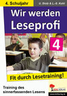 Buchcover Wir werden Leseprofi / Klasse 4