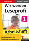 Buchcover Wir werden Leseprofi - Arbeitsheft / Klasse 1