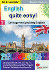 Buchcover English quite easy / Band 2: Let's go on speaking English
