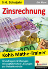Buchcover Kohls Mathe-Trainer - Zinsrechnung