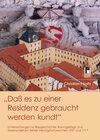 Buchcover Daß es zu einer Residenz gebraucht werden kundt