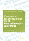 Buchcover Kommentar zur europäischen Textilkennzeichnungsverordnung